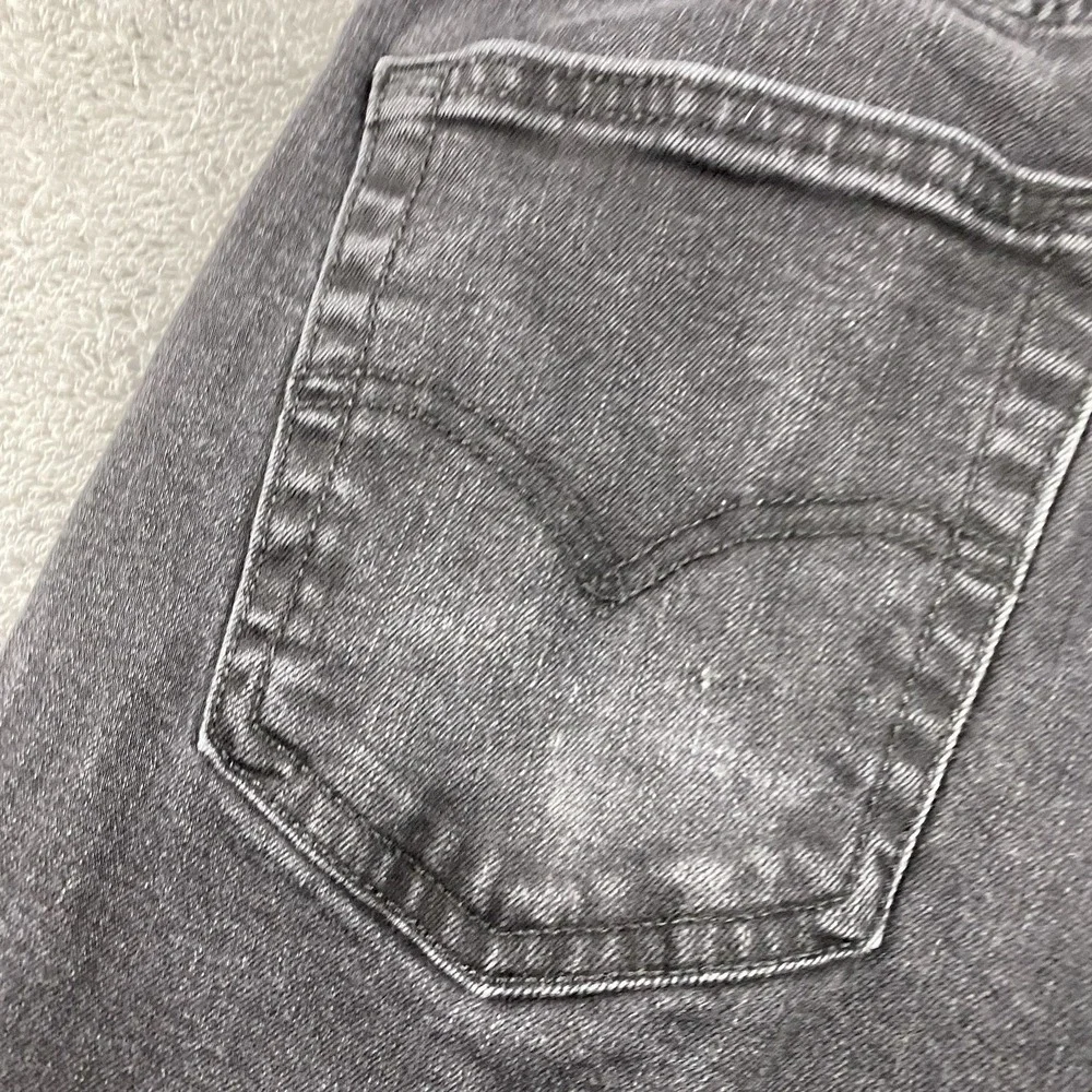 Levis 514 Straight Jeans Mens 34x31 Black Mid Rise Denim‎